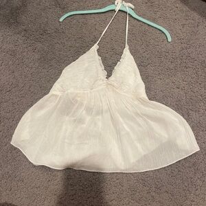 White Halter Top